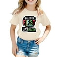 thumbnail image 4 of LEKDFST Kindergarten Graphic Tees for Kids Girls Boys Back to School T-Shirts Watch Out Kindergarten Here I Come Graphic Tops Beige 3-4 Years, 4 of 4