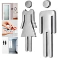 thumbnail image 1 of 2 pegatinas adhesivas para puerta de baño, letreros para hombre y mujer, 1 of 4