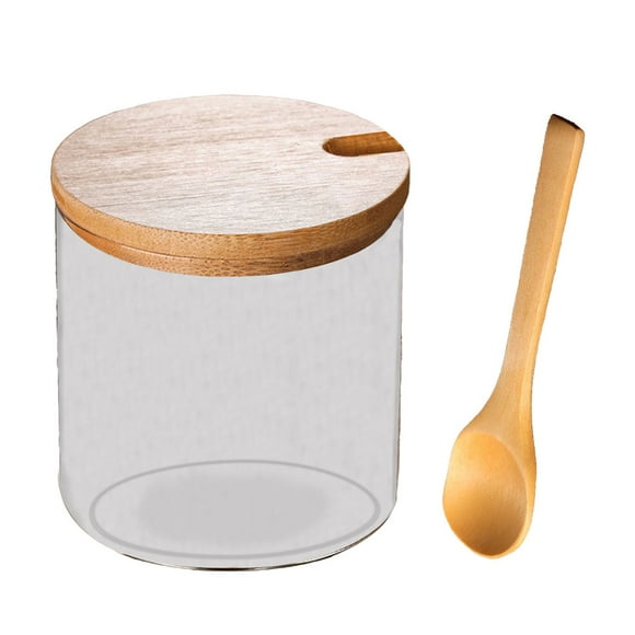 Feinib Sugar Bo Clearance Condiment Jar with Lids and Spoons Glass Sugar Bowls Sugar Container Set for Sugar Serving Food Storage Containers on Sale Sugar Box*1
