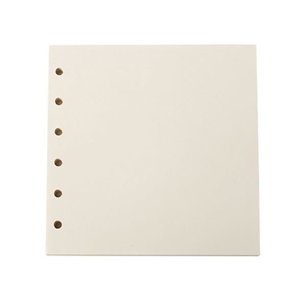Transparent PVC 6-ring Binder A7 Binder Refill Paper 40 Sheets Unruled Papers