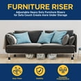 thumbnail image 2 of Lifemaster Furniture Riser Set - 4 Pieces Non-Slip Design Furniture Leg Riser fits with Bed Chair Table Sofa Desk and Couches - Black, 2 of 5