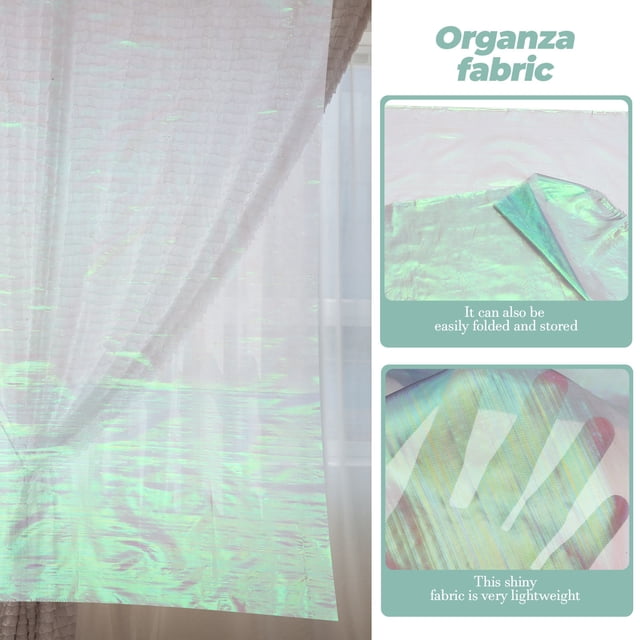 VERDANVERSE Tela De Organza Iridiscente Para Y Accesorios Nupciales