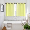 thumbnail image 3 of Yellow White Stripe Kitchen Curtains Short 54 Inch Length, Modern Rustic Vertical Striped Grommet Top Bedroom Living Room Curtains, Light Filtering Cafe Curtain Drapes 2 Panels Set 84''x54'', 3 of 9