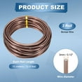 thumbnail image 2 of Uxcell 3 Roll Bonsai Wire 3mm Each Roll 32.8ft (10m) Anodized Aluminum Bonsai Wire for Gardening Tree Branch Fixing DIY Crafting, Brown, 2 of 7