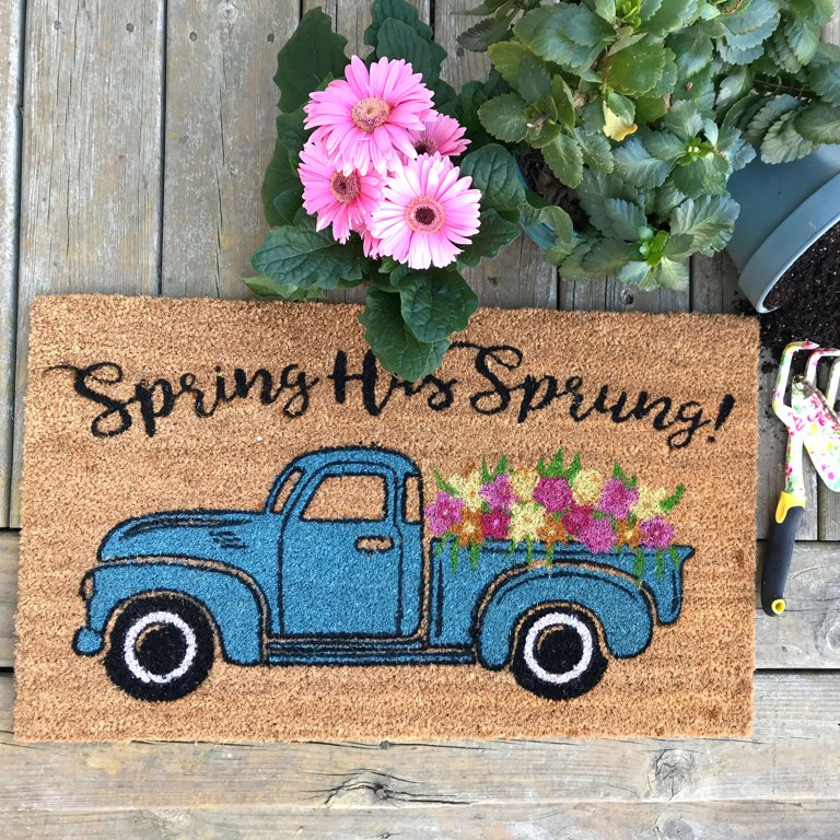 Spring Garden Coir Door Mat