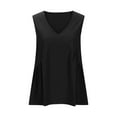 thumbnail image 4 of ShomPort Loose Tank Tops for Women Summer Trendy Ruffle Cute Shirt V-Neck Sleeveless T-Shirt Tops, 4 of 6