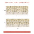 thumbnail image 6 of Weeping Flowers Yoga Towel for Hot Yoga Non Slip, Yellow Grey Spring Floral Rustic Burlap Yoga Mat Towel Absorbent Yoga Sweat Towels Microfiber Hot Yoga Blanket for Bikram Pilates 26"x70", 6 of 7