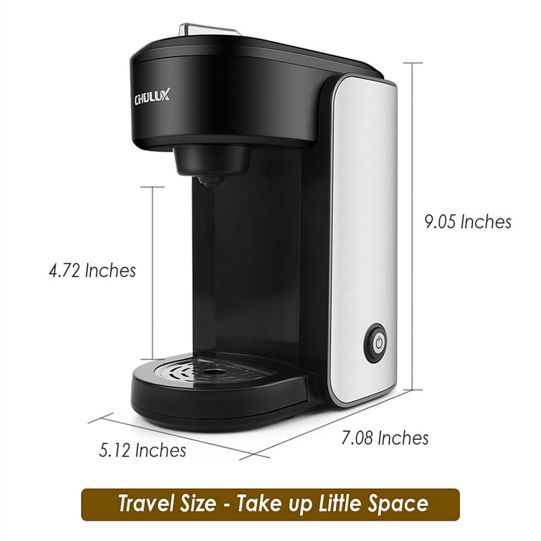 CHULUX Single Serve K Cup Coffee Maker 1000W Stainless Steel Fast Brewing Compact Design Walmart