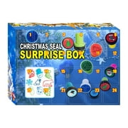 QunButy Kids Toys Novelty Toys Advent Calendar 2021 - 24 Days Of Surprises Fidget - Christmas Holiday Countdown Advent Calendars With 24 Little Doors
