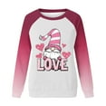 thumbnail image 5 of Craaazy Valentines Shirts Women's Casual Heart Printed Crew Neck Love Prints Long Sleeve Tops Gifts, 5 of 5