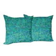 thumbnail image 6 of Ambesonne Abstract Throw Pillow Cover 2 Pack, Triangle Mosaic Design, 18", Green Navy, 6 of 6