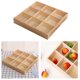 thumbnail image 1 of Organizador de Cajones para Cocina perfecl Bandeja de almacenamiento de madera 9 rejillas 10x10x4.7CM, 1 of 8