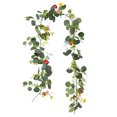 thumbnail image 3 of 5.84 FT Artificial Daisy Garland with 3D Butterfly, Hanging Fake Flowers Greenery Eucalyptus Garland Floral Vines for Wedding Table Home Room Spring Summer Decor(Butterfly Eucalyptus, 1PCS), 3 of 8
