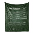 thumbnail image 1 of Periodic Table Soft Flannel Fleece Blanket, Chemistry Science Inspirational Elements Educational Art for Class, Cozy Plush for Indoor and Outdoor Use, 50" x 60", Dark Green and White, by Ambesonne, 1 of 6