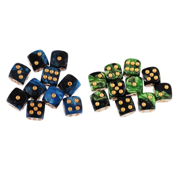 Dados de 6 caras,Juego de dados de juego de 6 caras,Juegos de dados para familias,Dados de seis caras 16 mm,Juego de dados de 16 mm,Mesa de juego de dados,Dados de juego de fiesta