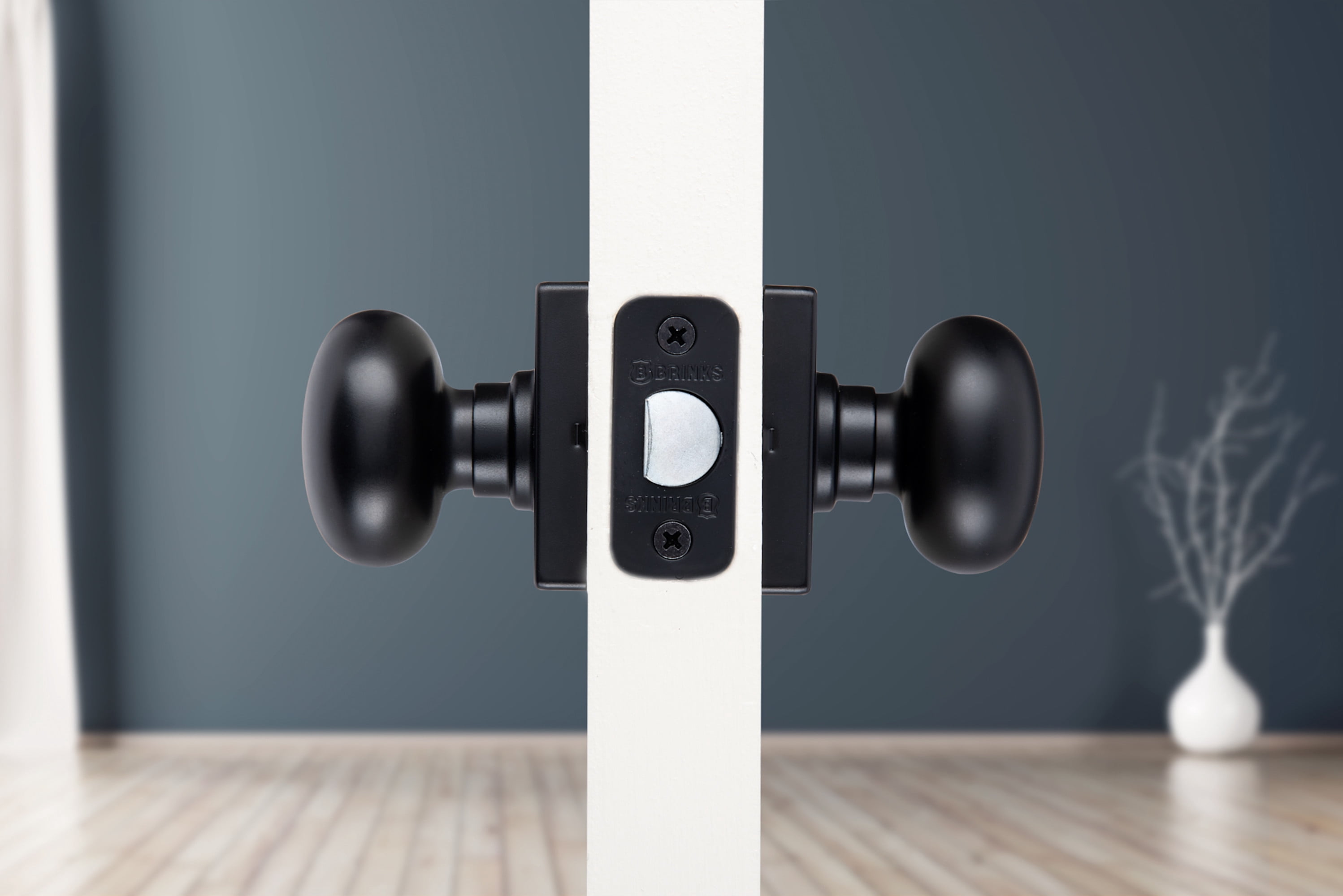 Brinks E2426119 Mendocino Passage Door Knob Set - Nickel