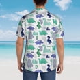 thumbnail image 6 of Balery Dinosaur Print Men's Hawaiian Shirts Short Sleeve Beach Shirt Relaxed Fit Vacation Button Down Shirts-, 6 of 9