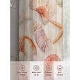 thumbnail image 6 of Vintage Yellow Seashell Sheer Curtains 54 Inch Long 2 Panels, Ocean Starfish Summer Retro Linen Light Filtering Rod Pocket Curtains, Sheer Voile Drapes for Living Room Bedroom, 52"x54", 6 of 8