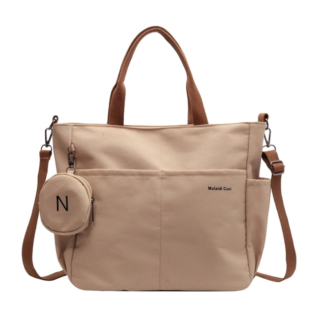 Bolsos de lona grandes - Bolso bandolera para computadora portátil para mujer Bolso de lona Bolso de hombro