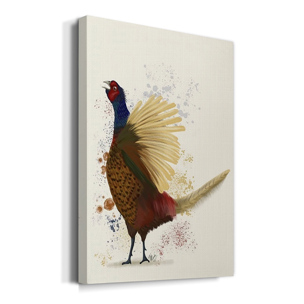 Pheasant Splash 8 Premium Gallery Wrapped Canvas - Ready to Hang