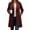 Wine, variant on LEBONYARD Women's Trendy Solid Colored Lapel Long Length Button Coat Casual Long Sleeve Loose Fit Turn Down Collar Pocket Warm Ladies Outwear Coat