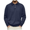 thumbnail image 2 of ZHYou Mens Long Sleeve Dress Shirst Classic Collar Soft Comfor Casual Tops,Navy,M, 2 of 6