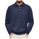 thumbnail image 1 of Blusa y camisa de manga larga con cuello vuelto para hombre, informal, de color liso, con botones, de terciopelo alemán, blusa de manga larga con cuello vuelto, camisa para hombre, tops de poliéster p, 1 of 5