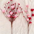 thumbnail image 4 of Artificial Flowers Picks Decor, Valentine's Day Heart Shaped Berry Bouquet, Valentine's Day Pink Heart Flower, Red and Artificial Berry Stems, Heart Shaped Berry Picks for Valentine’s Day,, 4 of 6