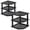 Black, variant on 3 Tier Bamboo Corner Shelf(2 Pack),Plate Organizer,Dish Drying Rack,Kitchen Spice Rack for Countertop and Cabinet