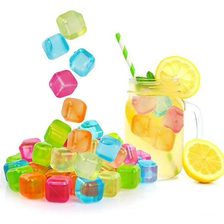 

Skycarper Reusable Ice Cubes For Wine or Beer BPA Free Refreezable Ice Cube for whiskey without Diluting To Keep Drinks Cold Longer Easy To Use (Multi-20Pack)