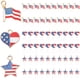 thumbnail image 1 of 60 piezas de abalorios de bandera americana colgantes de aleación de abalorios de bandera americana abalorios de esmalte patriótico para manualidades de bricolaje (3 estilos) brillar Juguete, 1 of 4