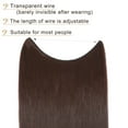 thumbnail image 5 of MY-LADY Invisible Wire Hair Extensions Adjustable Size Synthetic Hair Hairpieces for Women Long Straight Heat Resistant Fiber No Clip 20inch medium brown, 5 of 8