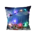 thumbnail image 2 of Hometravel LED Christmas Pillow, Two Mode Switching Flash and Steady Light, Printed Design Sofa Cushion, Holiday Gift for Home Decor, Festive Atmosphere, 2 of 6