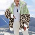 thumbnail image 1 of Pntutb, chaqueta informal de manga larga con capucha y cremallera de felpa con estampado de leopardo para mujer, chaqueta de retazos de Color sólido, prendas de vestir, abrigo, liquidación Pntutb Pntutb-2567, 1 of 5