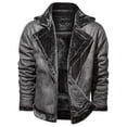 thumbnail image 1 of Men's Faux Leather Jacket Sherpa Aviator Bomber Jacket, 1 of 5