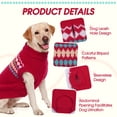 thumbnail image 3 of IDOMIK Dog Sweater, Warm Christmas Sweatshirt, Doggie Pullover Knitwear Clothes for Fall Winter, Red, M, 3 of 8