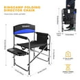 thumbnail image 2 of KingCamp Folding Portable Heavy Duty Camping Directors Chair with Side Table Pockets for Outdoor Beach Trip Lawn Picnic Tailgating Sports Backpacking Fishing, Oversize, Black/Royal Blue 2pack, 2 of 5