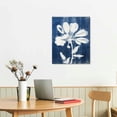 thumbnail image 3 of ARISTURING  White Botanical Wall Canvas Art Artistic Plant Picture Dark Blue Background Painting for Bathroom, 3 of 5