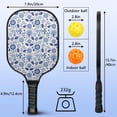 thumbnail image 4 of Pickleball Paddles Set,Pioneer Flower Floral Print Pattern Fiberglass Surface Pickleball Racket Set with 2 Indoor Outdoor Pickleball Balls and Pickleball Bag,Pickle-ball Equipment, 4 of 6