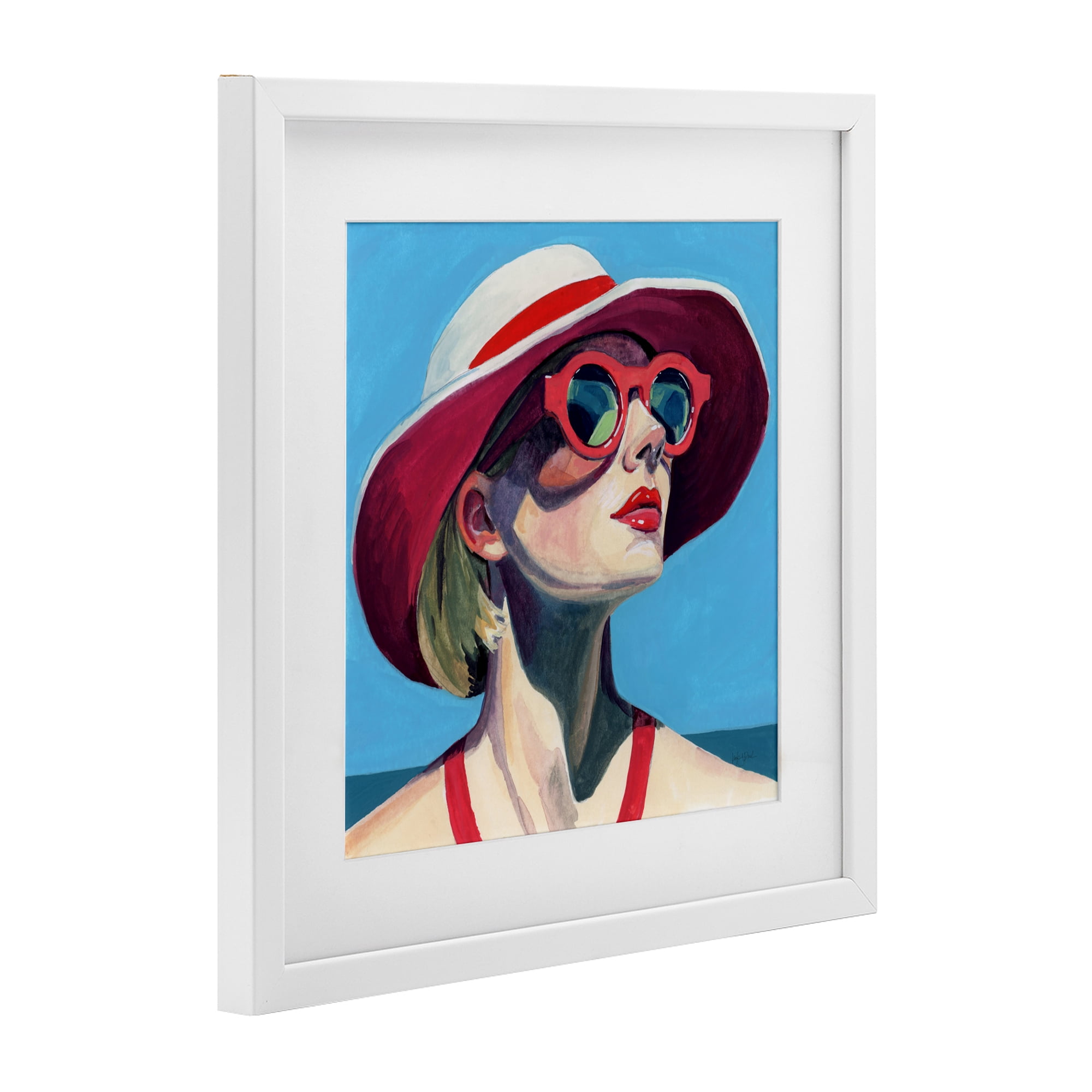 Stupell Industries Vacation In Style White Framed Print Under Glass, design by Kate Jarvik Birch