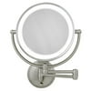 Zadro 11" LED Wall Mounted Makeup Mirror 5 or 10X/1X Shaving Mirror Cordless or Battery Operated Vanity MIrrors for Wall