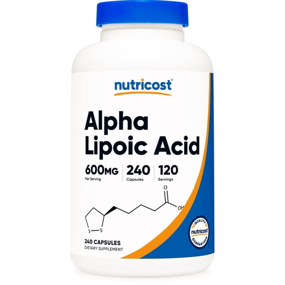 Nutricost Alpha Lipoic Acid, 600 mg, 240 Capsules