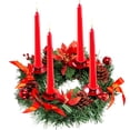 thumbnail image 1 of Lishi Christmas Advent Wreath with Candle Holder & Ribbon, 1 of 7