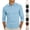 Gray, variant on Men Embossed Herringbone Textured Shirt, Turndown Collar 3 Buttons Long Sleeve Top, Spring Summer Smart Casual Daily Tops S-XXL