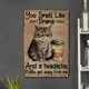 thumbnail image 3 of Placa Metal Vintage Pintura Hierro Rectangular Gato Arte Pared Bar para El 20x30cm, 3 of 9