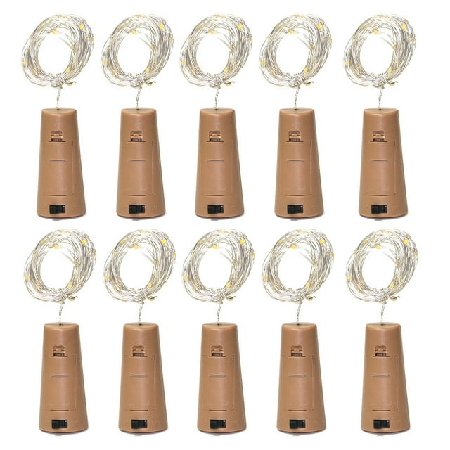 CAROOTU Guirlande Lumineuse Mini en Fil de Cuivre à DEL en Forme de Bouteille en Liège pour Bricolage Noël Halloween Mariage