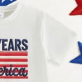 thumbnail image 5 of Quealent Kids 4th of July Shirt USA Flag Clothes Toddler Boys Girls Children Patriotic Tee Tops 1-7 Years (White, 4-5 Years), 5 of 5