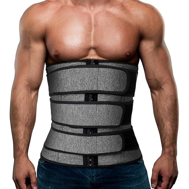 Entrenador de cintura para hombre, corsé de neopreno, recortador de sudor para Sauna, vientre adelgazante con cinturones