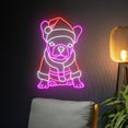 thumbnail image 3 of Handmadetneonsign Christmas French Bulldog Led Sign, Merry Christmas Bulldog Neon Sign Christmas, 3 of 5