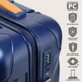 thumbnail image 6 of Joyway 3-Piece Carry on Luggage PC Ultra-Hard Shell Lightweight Suitcase TSA Lock Brake Spinner Wheels with Backpack Blue, 6 of 7